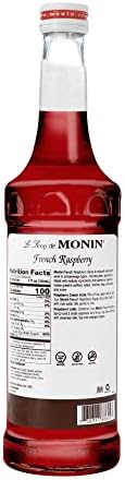 Monin - French Raspberry Syrup, Sweet and Tart Raspberry Flavor, Great for Hot Lattes, Cocoas, Mochas, & Iced Cocktails, Gluten-Free, Vegan, Non-GMO (750 ml)
