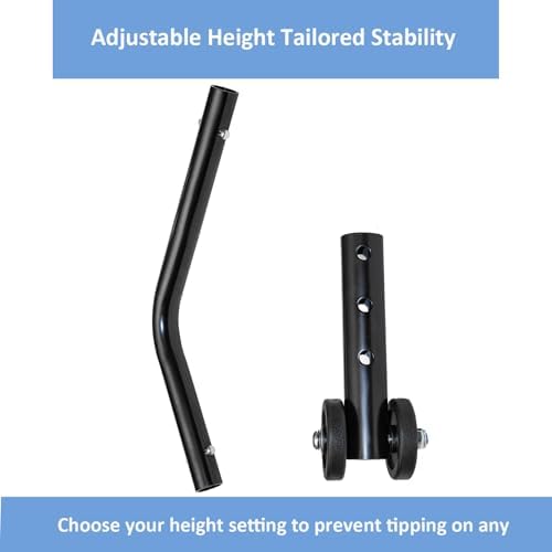 Anti-Tipper Set for Wheelchair with Wheels,Adjustable Dual-Wheel Support,Stability & Safety for Mobility Aids
