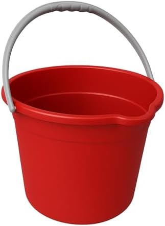 JOEY'Z 10QT (9.5L) Cleaning Bucket with Handle and Spout – Heavy Duty Mop Bucket for Household Use, Utility Pail for Water, Storage, or Car Wash - Plastic Buckets, Plastic Buckets with Handles