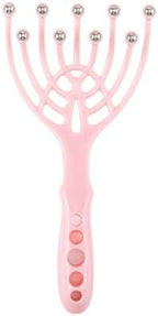 Scalp Massager, Handheld SPA Head Massager, 9-Prong Hair Care Massager, Deep Pressure Relief for Stress, Nice Gift for Parents, Pink