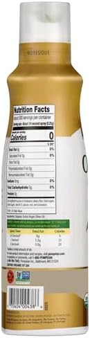 Pompeian USDA Certified Organic Extra Virgin Olive Oil Non-Stick Cooking Spray, No Propellants, 5 Fl Oz