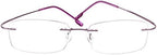 Memory Titanium Stainless Steel Rimless Flexible Reading Glasses