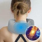 Travel Pillow/Vibration Wrap Neck Massage,Airplane Pillow Portable Battery Operated Adjustable Vibrating Pillow for Neck Pain Relief,Gift for Parents(Vibration)