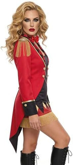 haikyuu Women Ringmaster Costume Halloween Circus Ringleader Dress Outfits Lion Tamer Cosplay
