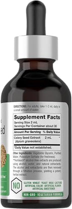 Horbaach Celery Seed Liquid Extract | 2 fl oz | Alcohol Free Tincture | Apium Graveolens | Vegetarian, Non GMO & Gluten Free Supplement