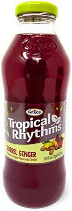 Grace Tropical Rhythms Sorrel Ginger Jamaican Fruit Juice 16oz, 6 Pack