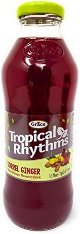 Grace Tropical Rhythms Sorrel Ginger Jamaican Fruit Juice 16oz, 6 Pack