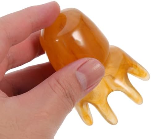 GLEAVI 2Pc Beeswax Scalp Massager Comb Set Handheld Scraping Massage Tool for Head Care and Relaxation 3.93X1.96X0.62In Smooth Soft Texture Portable