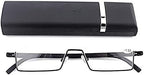 Half Frame Reading Glasses - Half Rim Computer Readers with Glasses Case for Men (2 PCS in Pouch) 1.25