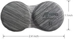 MUDOR 6 Pack Wood Grain Contact Lens Case, Contact Lens Box Holder Container Soak Storage Kit, Mini Contact Lens Travel Case with Leak-Proof Packaging,Silver Gray