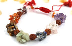 Hitech Chips Chakra Rudraksha Drawstring Bracelet Provider Chakra Stretch Balancing Positive Energy Aura Gift Metaphysical Peace Divine Spiritual Love Harmony Luck