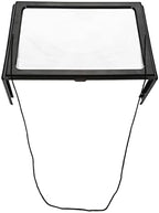 Foldable Ultrathin A4 Full Page Magnifying Glass, 3X Magnifier Reading Magnifier with 4 LED Lights, Convenient and Portable for Reading