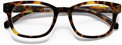 eyebobs - Biff (Wide) | Premium Reading Glasses for Men and Women | Square Frame for Wide Faces | Available in 0.0x - 4.0x