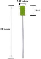 Treated Oral Swabs with Dentifrice- Flavored Dental Swabs Individually Wrapped Fruit Green Tooth Shape for Oral Cavity Cleaning Sponge Swab, Box of 100 Counts