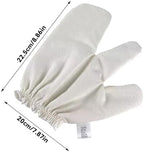 S-SNAIL-OO Gloves Raw Silk Massage Gloves Ayurvedic Massage, 100% Raw Silk with Elastic Wrist Bands Gloves for The Lymphatic System Dry Brushing Massage (2PCS)