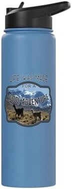 Life was Made for a Cool Adventure - Llama Stainless Steel Insulated Water Bottle