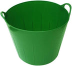 Little Giant® Poly/Rubber FlexTub Bucket | Ultra Durable & Versatile Farm Tub | Plastic Synthetic Gardening Tub (1, Green)