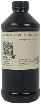 OliveNation Premium Lavender Extract from Natural Flavors, Light Floral Flavoring for Baked Goods, Beverages, Sauces, Non-GMO, Kosher, Vegan -16 oz