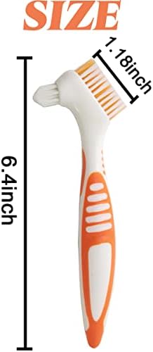 GXXMEI 4PCS Denture Brush Toothbrush Denture Toothbrush Brush Cleaning Brush for False Teeth Cleaning