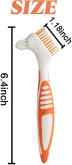 GXXMEI 4PCS Denture Brush Toothbrush Denture Toothbrush Brush Cleaning Brush for False Teeth Cleaning