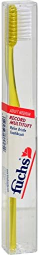 Fuchs Brushes Record Multituft Nylon Bristle Toothbrush, Adult Medium 2 Pack