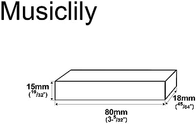 Musiclily Pro 80x18x15mm Bass Pickup Height Foam Self-Adhesive EVA Foam Anti-Vibration Foam for Jazz Bass Pickup, Black (Set of 10)