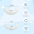 1 Pair Fake Dentures Teeth Covers for Men and Women Instant Dental Fix Easy to Use Snap-On Teeth Caps for Missing or Broken Temporary Smile Cover for Confidence and Comfort