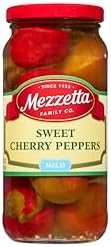 Mezzetta Sweet Cherry Peppers - Red & Green - Juicy & Mildly Spicy - Perfect for Stuffing with Cheese or Prosciutto - Jarred for Freshness - Gluten Free, Keto, Kosher - 16 OZ Jar - Pack of 6