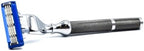 Parker 42M All-Metal Triple Blade Razor in Graphite Gray - Compatbile with Gillete Mach 3 Cartridge Refills – Deluxe Brass-Frame, Textured Grip Handle for Triple Blade Shaving