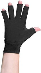 OTC Resting Splint Glove, 5 Finger Semi-Rigid Splints, Open Tips, Black, Right Hand, Medium