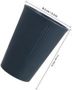 NUOBESTY 5pcs Reusable Plastic Tumbler Cups 401-500ml Small Drinking Cups for Home and Restaurant Use, Multi-function Striped Water and Beverage Tumblers