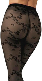Wolford Floret Tights Pantyhose for Women Floral Sheer Opaque Patterned Hosiery Soft Waistband Sustainable Legwear