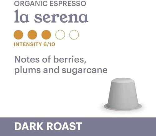G GRANA Decaf Coffee Pods, Compatible with Nespresso OriginalLine, 40 Count, Dark Roast, Decaffeinated, USDA Organic 100% Arabica Single Source Specialty Coffee, Compostable Single Serve Capsules
