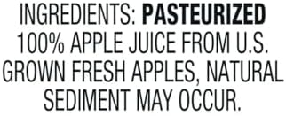 100% Pure Apple Juice, 12-Pack, 10 fl oz Bottles, U.S. Grown Fresh Apples, No Preservatives, Fat-Free, Cholesterol-Free, Kosher, No Sweeteners, 120 fl oz Total