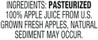 100% Pure Apple Juice, 12-Pack, 10 fl oz Bottles, U.S. Grown Fresh Apples, No Preservatives, Fat-Free, Cholesterol-Free, Kosher, No Sweeteners, 120 fl oz Total