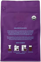 Chamberlain Coffee Organic Espresso Dark Roast Coffee Blend - Whole Bean Specialty Coffee - Smooth & Balanced w/Dark Chocolate, Roasted Peanuts, Freshly Roasted - Perfect for Easy Mornings - 10 Oz