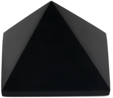 Black Obsidian 1.5" Pyramid Chakra Healing Crystal Reiki Stone Gemstone Radiation Deflection Home Decor Gift Decoration Crafts