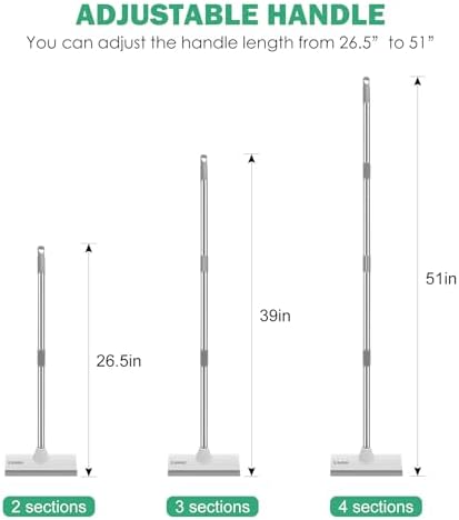SetSail Floor Scrub Brush with 51-Inch Long Adjustable Handle 2 in 1 Scrape Brush Stiff Bristle Floor Scrubber for Cleaning Shower Bathroom Garage Kitchen Wall Deck Tub Tile
