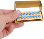 2Pcs 16 Holes Bur Block Holder with Silicon Cover Autoclavable Burs Block Case for Placing FG RA Burs (golden)