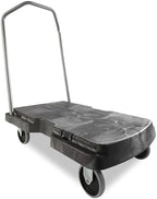 Rubbermaid Commercial Products Triple Trolley Folding Handle Dolly/Cart/Platform Truck with wheels, 500 lbs Capacity, for Moving/Warehouse/Office