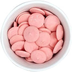 Pink Chocolate Melting Wafers, 12 Ounce Bulk Bag, Pink Candy, Melting Chocolate Candies Discs For Baking, Dipping, Decorating - The Hampton Popcorn & Candy Company