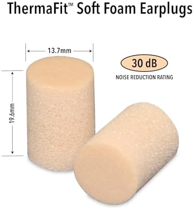 Mack’s ThermaFit Soft Foam Earplugs, 40 Pair - Comfortable Ear Plugs for Sleeping, Snoring, Work, Travel & Loud Events | Made in USA | Newly Upgraded and Improved