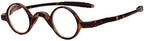 Agstum TR90 Small Round Eyeglasses Retro Reading Glasses Readers 32-30-135 (Leopard, +1.00)