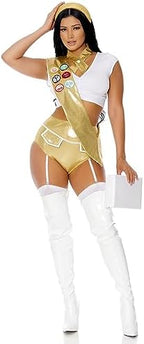 Forplay Women's Troop Leader Sexy Scout Costume Set, Gold, S/M