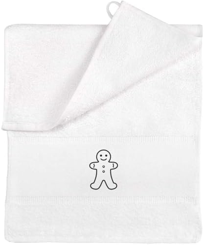 Azeeda 'Gingerbread Man' Flannel/Guest Towel (TL00093980)