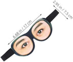 FOMIYES 2pcs 3D Funny Eye Mask Sleeping Blindfold with Adjustable Strap Soft Fluffy Eye Cover for Women Travel Party Rest Random Color