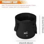 Collapsible Bucket Water Container with Handle - 5 Gallon 20L Multifunctional Portable Wash Basin - Foldable Water Bucket for Camping Fishing Hiking Gardening Car Washing&Outdoor Use (Black)
