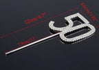1PCS Sparkling Rhinestone Faux Crystal Number 50 Birthday Cake Topper Wedding 50th Anniversary Party Cake Decoration