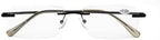 Eyekepper Mens Womens Spring Hinges Rimless Reading Glasses Black +2.0