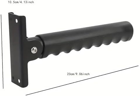 Doorway Flip Up Grab Bar - 9" Auxiliary Support Grip Handle, 300 LBS Weight Capacity Stair Assist Handrail, Anti-Slip Design for Elderly Handicap, Easy Installation Home Safety Aid